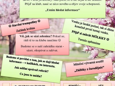 Program NZDM Free klub na měsíc květen