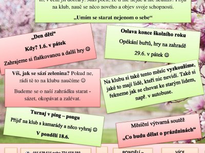Program NZDM Free klub na měsíc červen