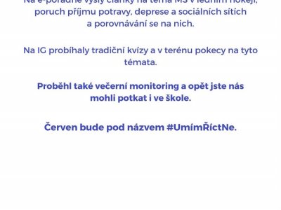 Terén při NZDM Free klub v květnu